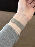 Slim Metal Magnetic Watch Strap [TC4ONJ1B]