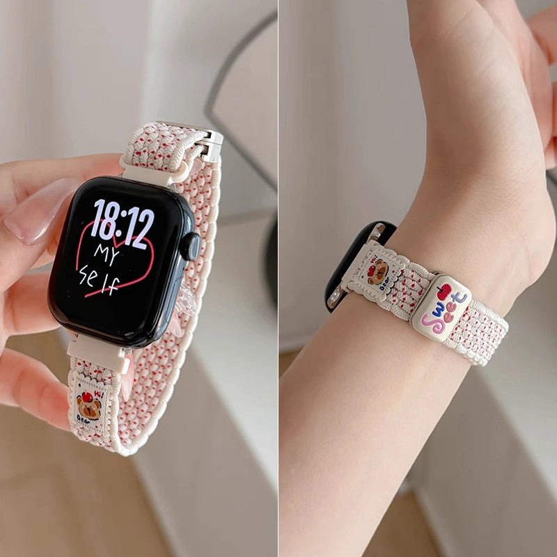 Slim Woven Apple Watch Strap [KHCKLPJP]