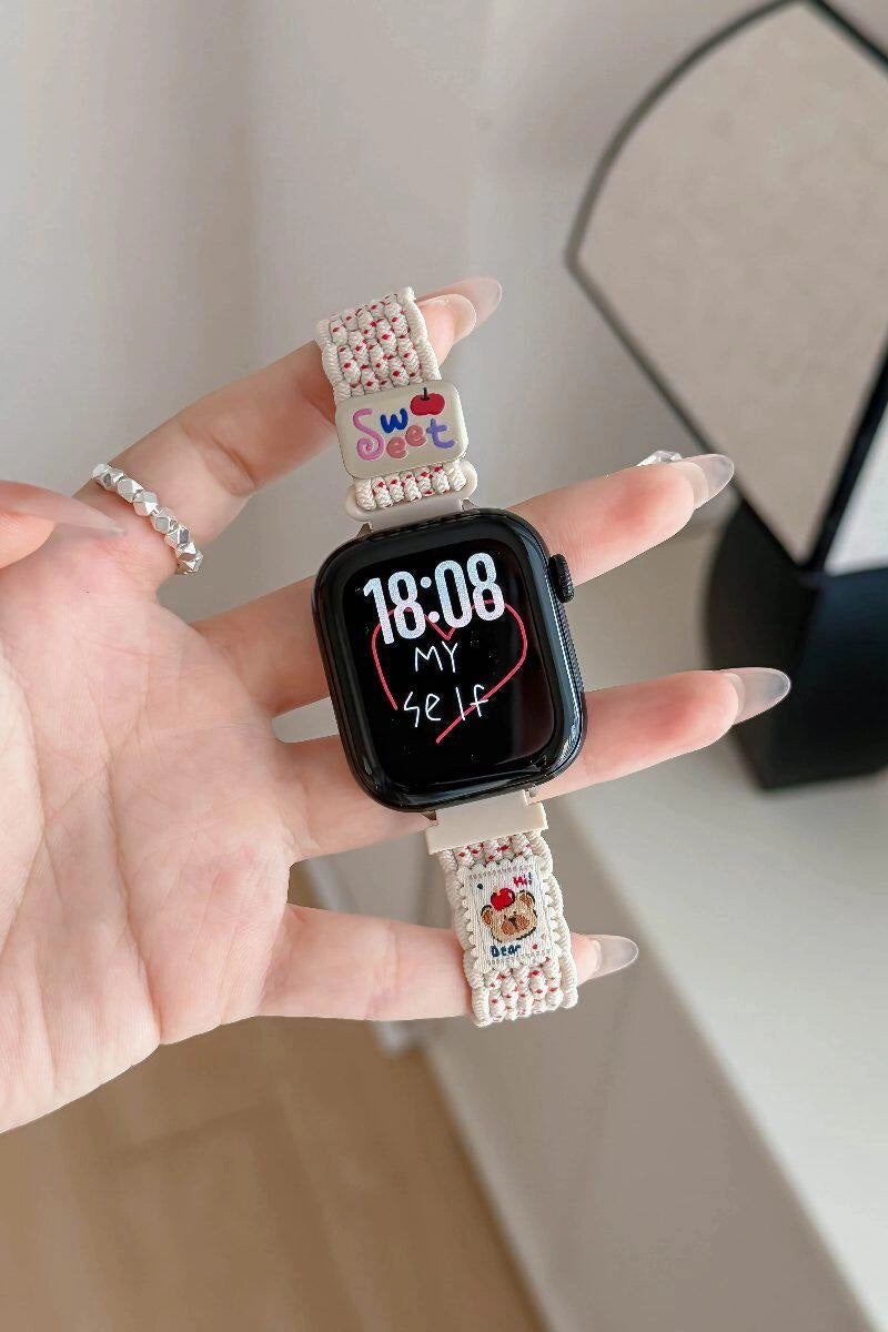 Slim Woven Apple Watch Strap [KHCKLPJP]