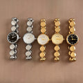 Small Dial Gold Bead Bracelet Watch [N2TNEWWS]