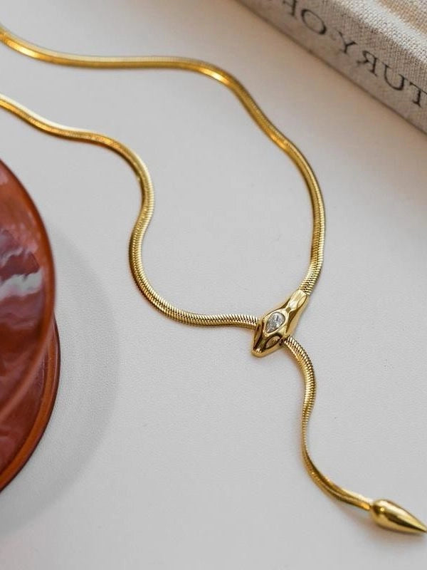 Snake Bone Chain Necklace [JPXEHX3E]