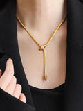 Snake Bone Chain Necklace [UQX05KCL]