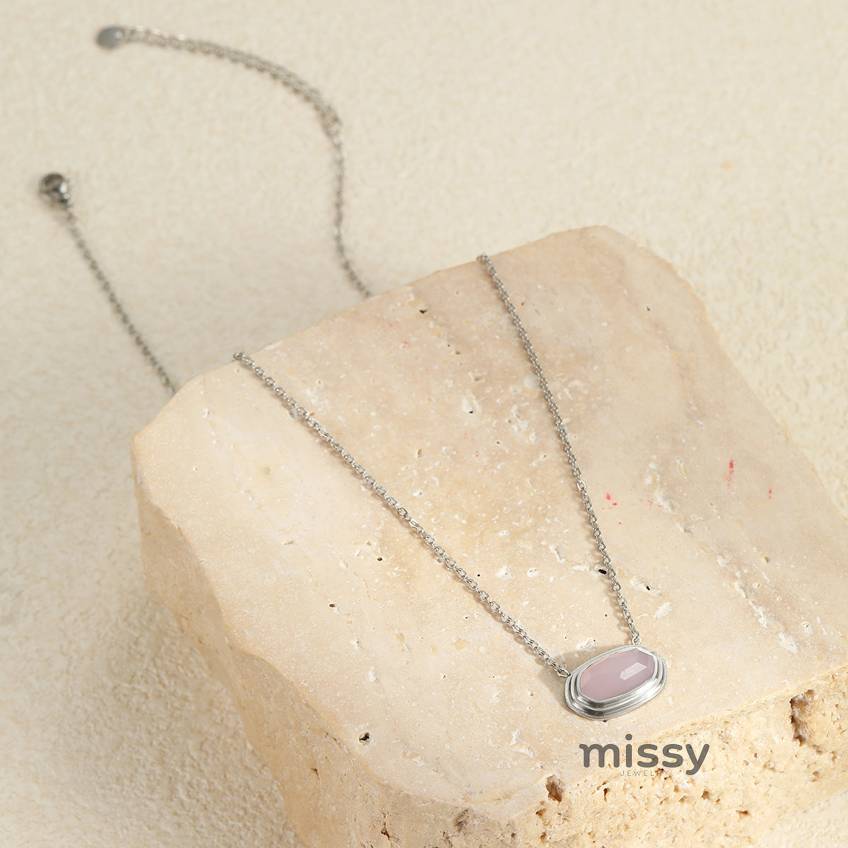 Solei Geometric Stone Necklace [6FFTLFL9]