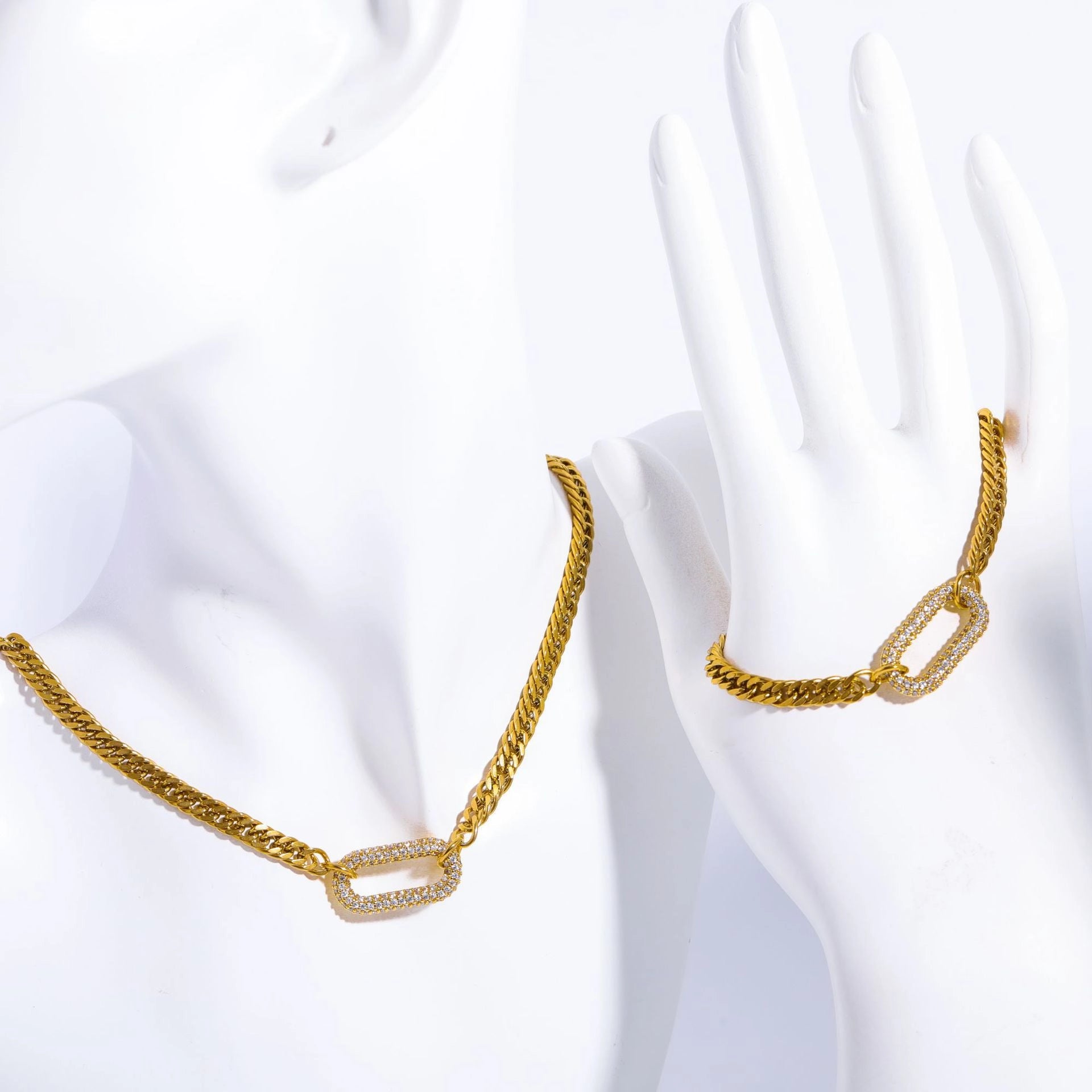 Sparkling Geometric Choker Necklace [OJVOADD1]