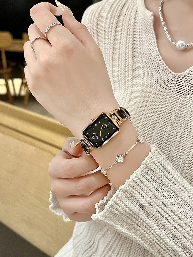 Square Dial Minimalist Watch [U81M1OUV]