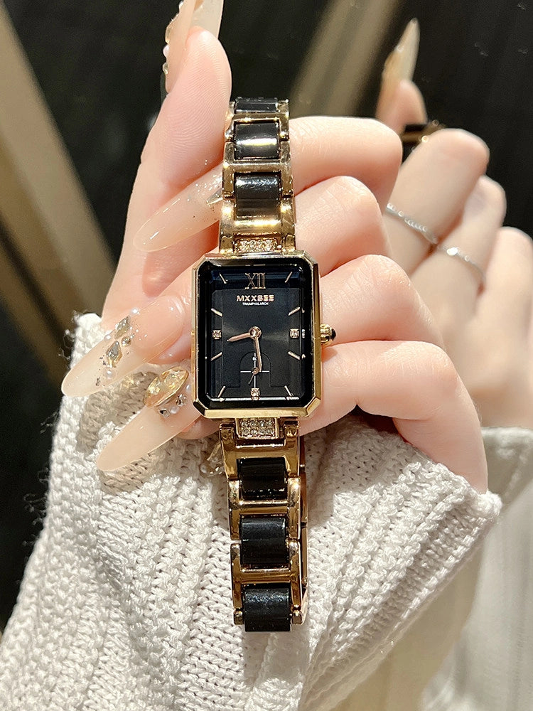 Square Dial Minimalist Watch [U81M1OUV]