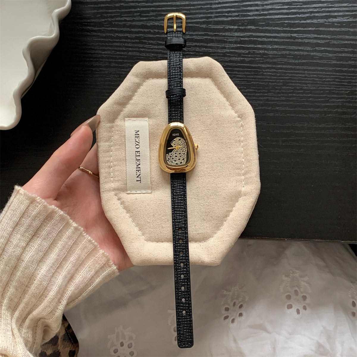 Square Leopard Print Watch [ADML365S]