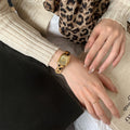 Square Leopard Print Watch [7QBCU2ZV]