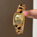 Square Leopard Print Watch [N602SYK2]