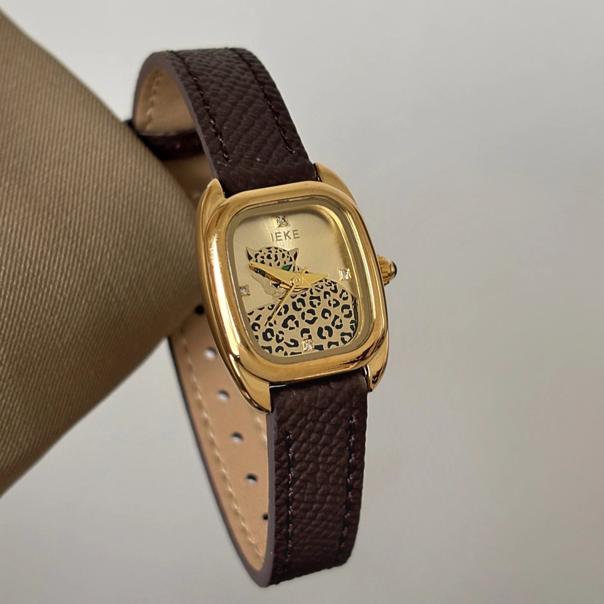 Square Leopard Print Watch [AMZIPTAP]