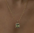 Square Zircon Pendant Necklace [C1Y3VA4A]