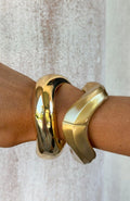 Missy Jewelry Stacy Sculptural Gold Bracelet Set