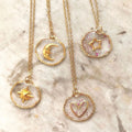 Star and Moon Pendant Necklace [ZUJFRP1C]