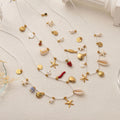 Starfish and Shell Pendant Necklace [B9G8KFGT]