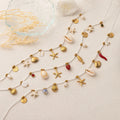 Starfish and Shell Pendant Necklace [XU4Z08V4]