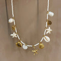 Starfish and Shell Pendant Necklace [0TNEZAPR]