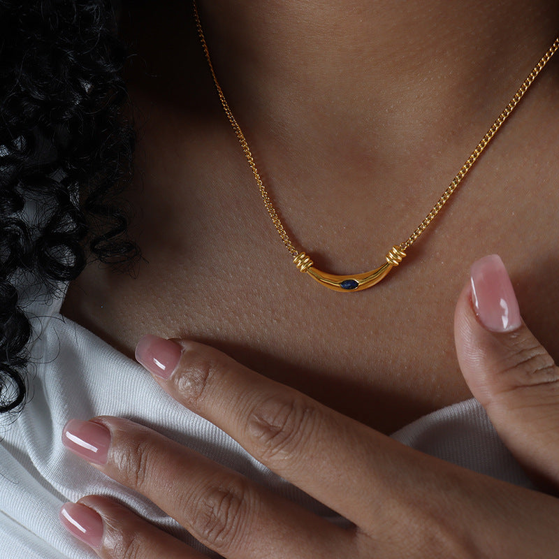 Stephany Gemstone Pendant Necklace [VUU09KY1]