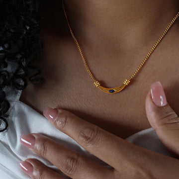 Stephany Gemstone Pendant Necklace [VUU09KY1]