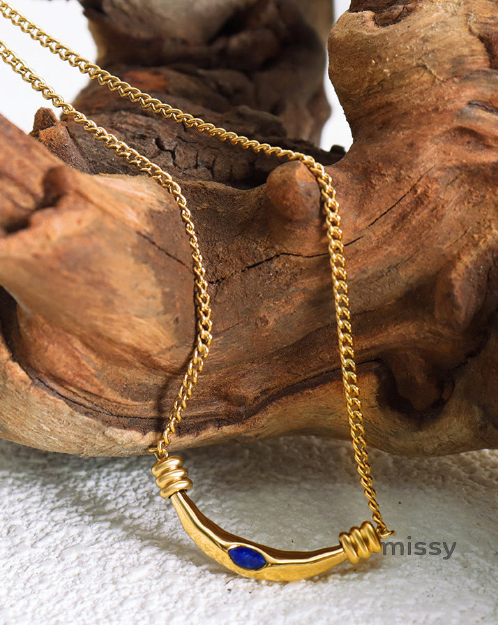 Stephany Gemstone Pendant Necklace [EZSXTWTI]