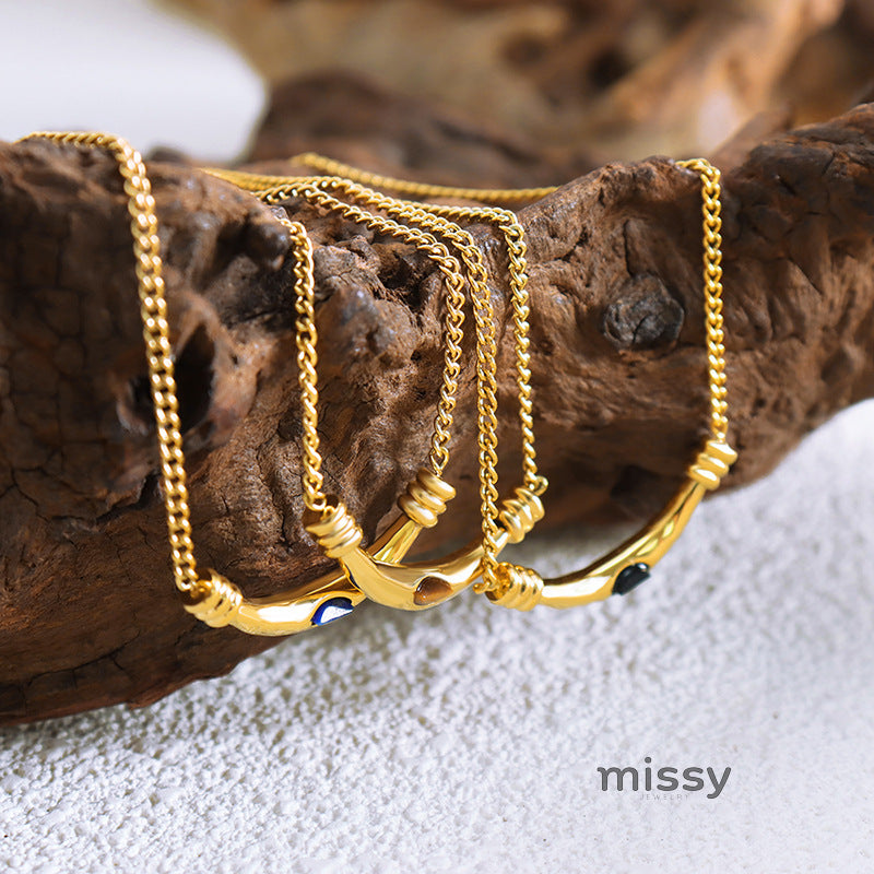 Stephany Gemstone Pendant Necklace [VUU09KY1]