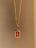 Sterling Silver Iris Amulet Necklace [GKOOM0N3]