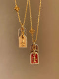 Sterling Silver Iris Amulet Necklace [SDRFDWCO]