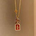Sterling Silver Iris Amulet Necklace [MRGCZL1O]