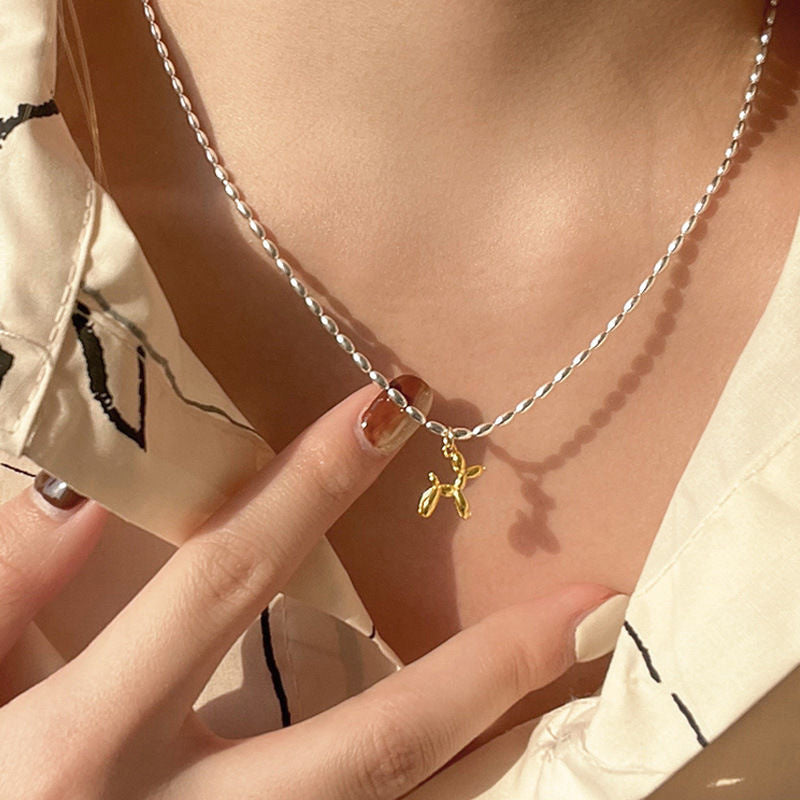 Story Delicate Dog Necklace [JK4964BJ]