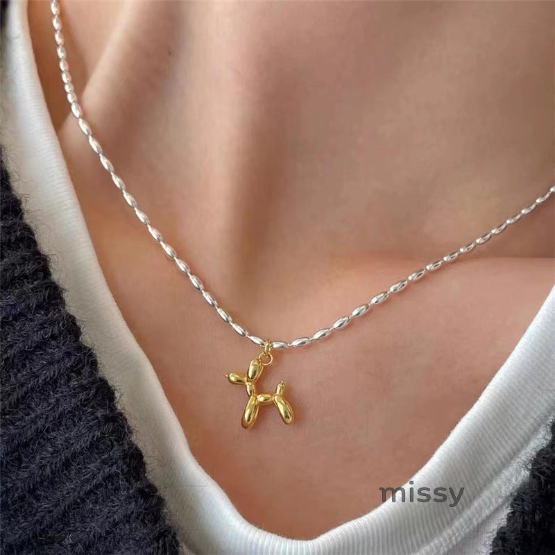 Story Delicate Dog Necklace [US5MU0OL]