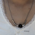 Sullivan Asymmetric Agate Horn Necklace [HUMDX5J1]