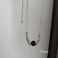 Sullivan Asymmetric Agate Horn Necklace [4XCAT1R3]