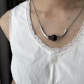 Sullivan Asymmetric Agate Horn Necklace [VEL2SKFC]