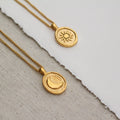 Sun and Moon Layered Pendant Necklace [VDKR0RYX]