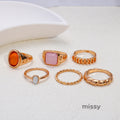 Symphony Gold Stacking Ring Set [I70NRZPK]