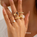 Symphony Gold Stacking Ring Set [C85GSCW6]