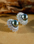 Tahitian Green Mother-of-Pearl Earrings [X7SDQIZ1]