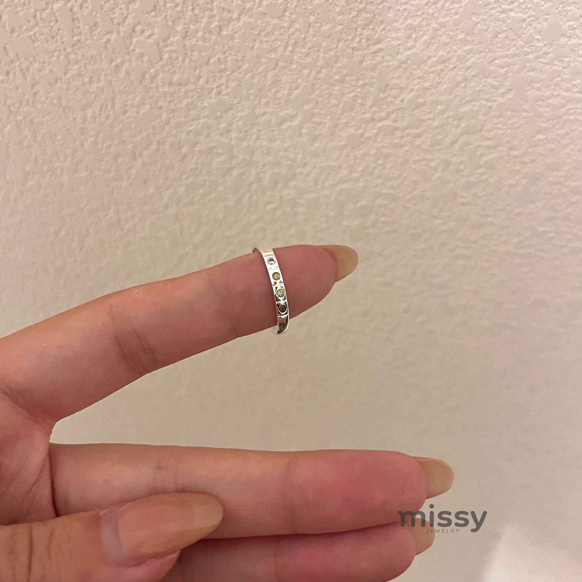 Taina Dainty Zircon Open Ring [65UGX31C]