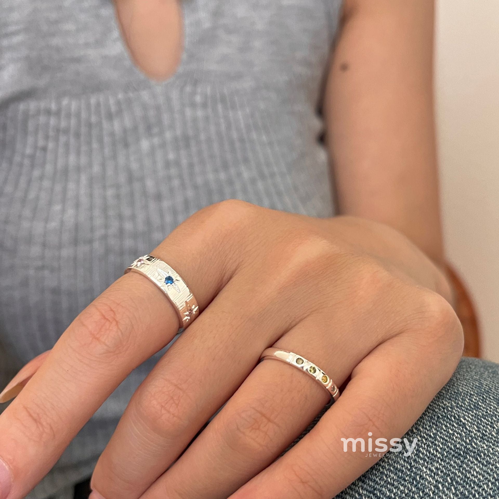 Taina Dainty Zircon Open Ring [W05NLZBC]