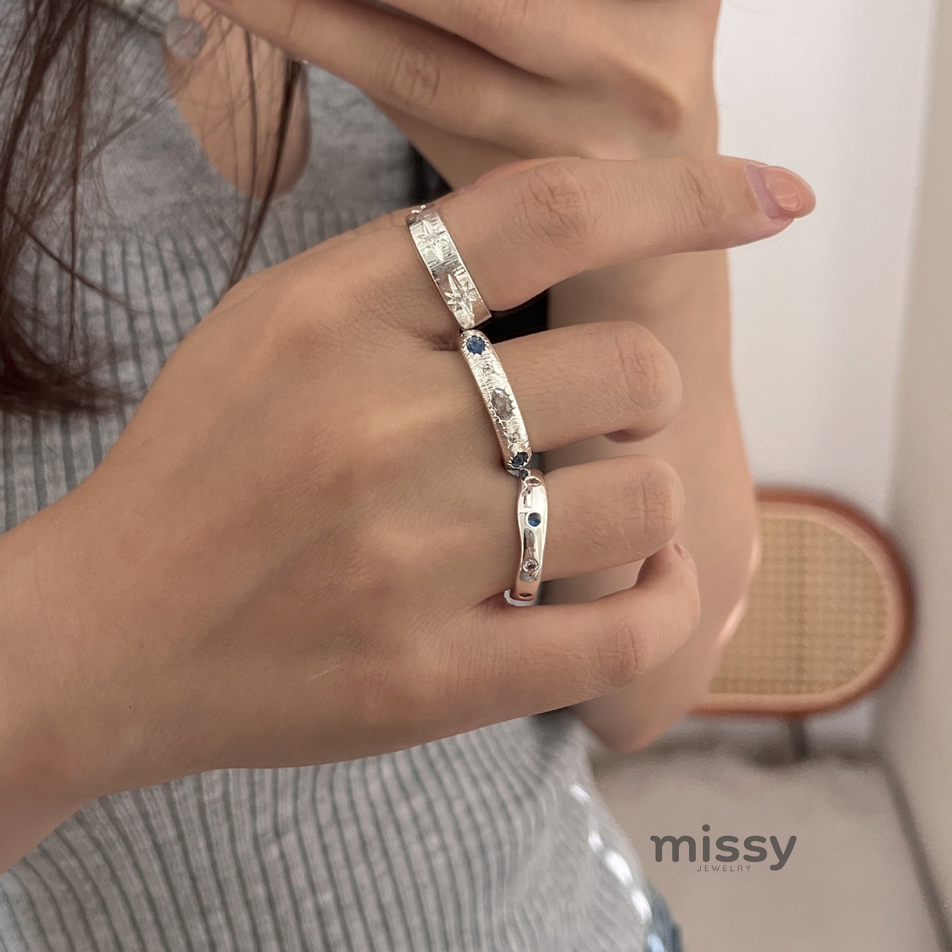 Taina Dainty Zircon Open Ring [SPNT1FYV]