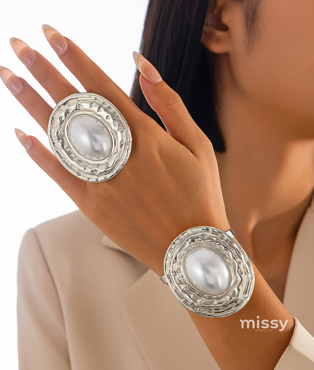 Tanishka Metallic Pearl Bracelet Set [MRPMWMCX]