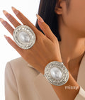 Tanishka Metallic Pearl Bracelet Set [NJCRTJUN]