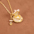 Teacup Locket Pendant Necklace [TO2EQJHJ]