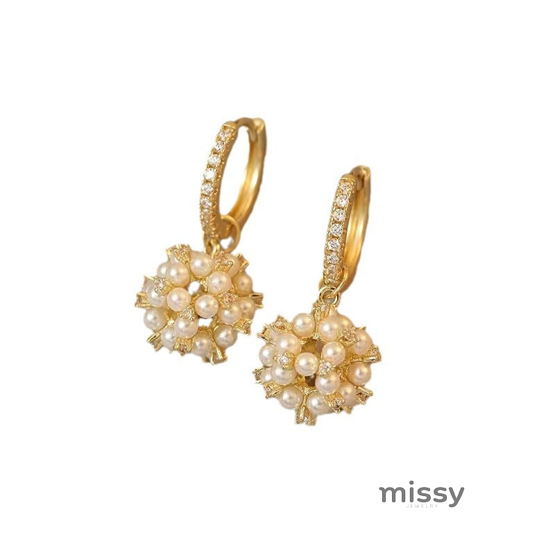 Tehilla Pearl Zircon Drop Earrings [QJWA5ZWL]