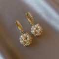 Tehilla Pearl Zircon Drop Earrings [UC8I99SO]