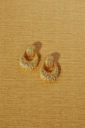 Textured Gold Lava Pendant Earrings [K5LG27PK]