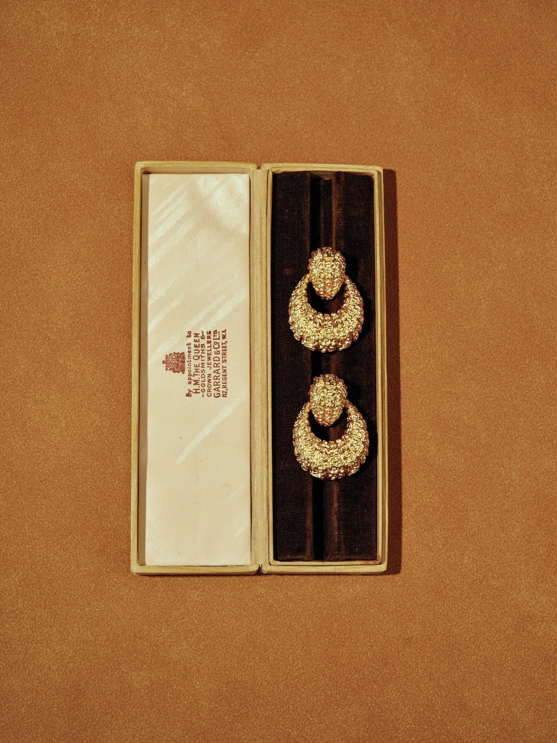Textured Gold Lava Pendant Earrings [WNZV9BAK]
