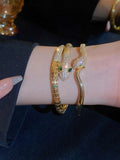 Textured Snake Cuff Bracelet [0O7UWN4J]
