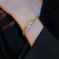 Textured Snake Cuff Bracelet [O83F5SHS]