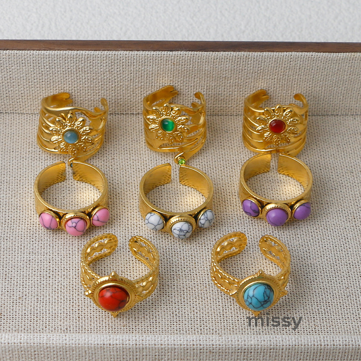 Thais Gold Statement Open Ring [ANAIGE37]