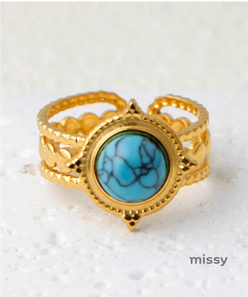 Thais Gold Statement Open Ring [WDHUK3JS]